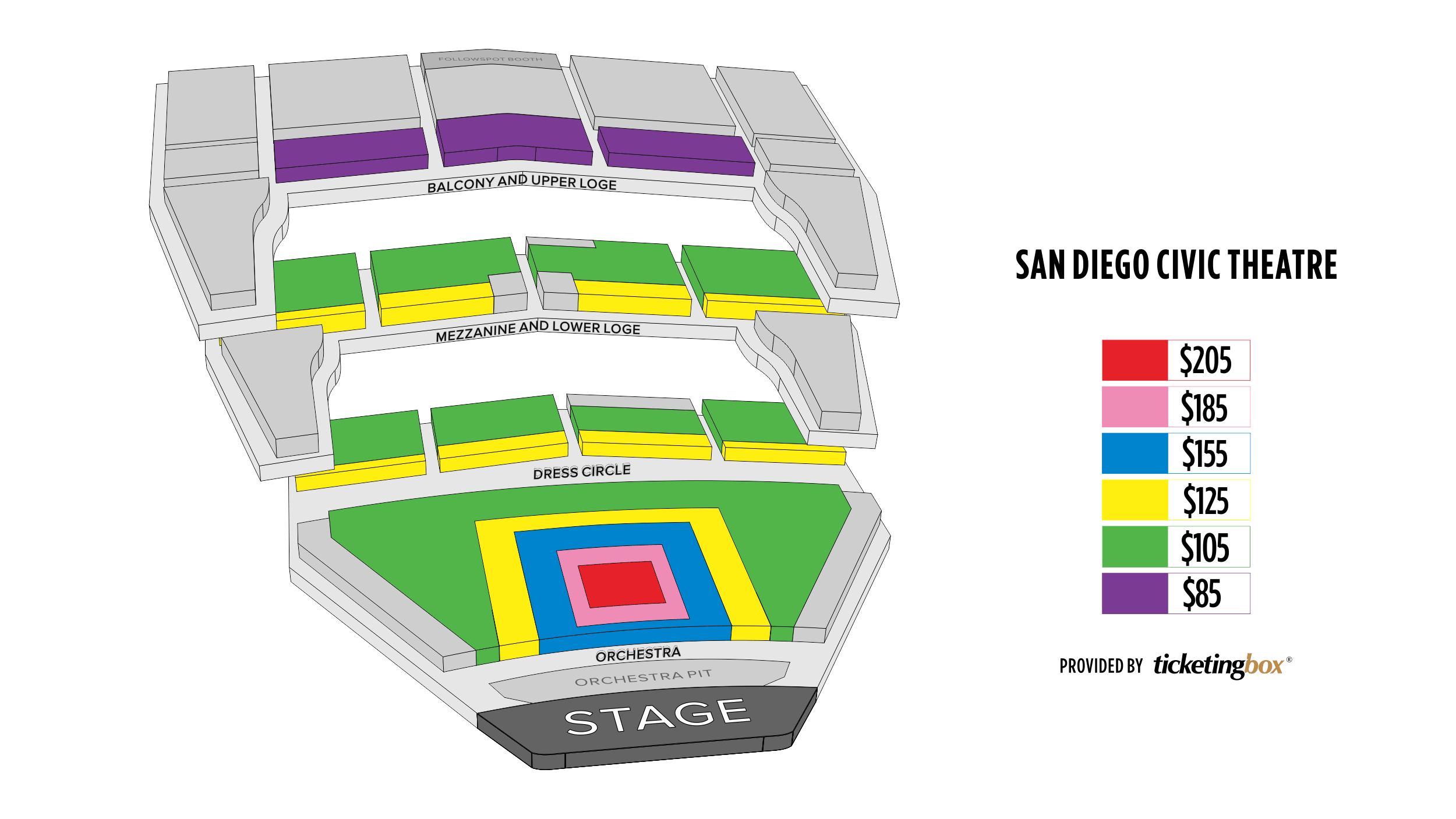 San Go Civic Theatre Seating Chart
