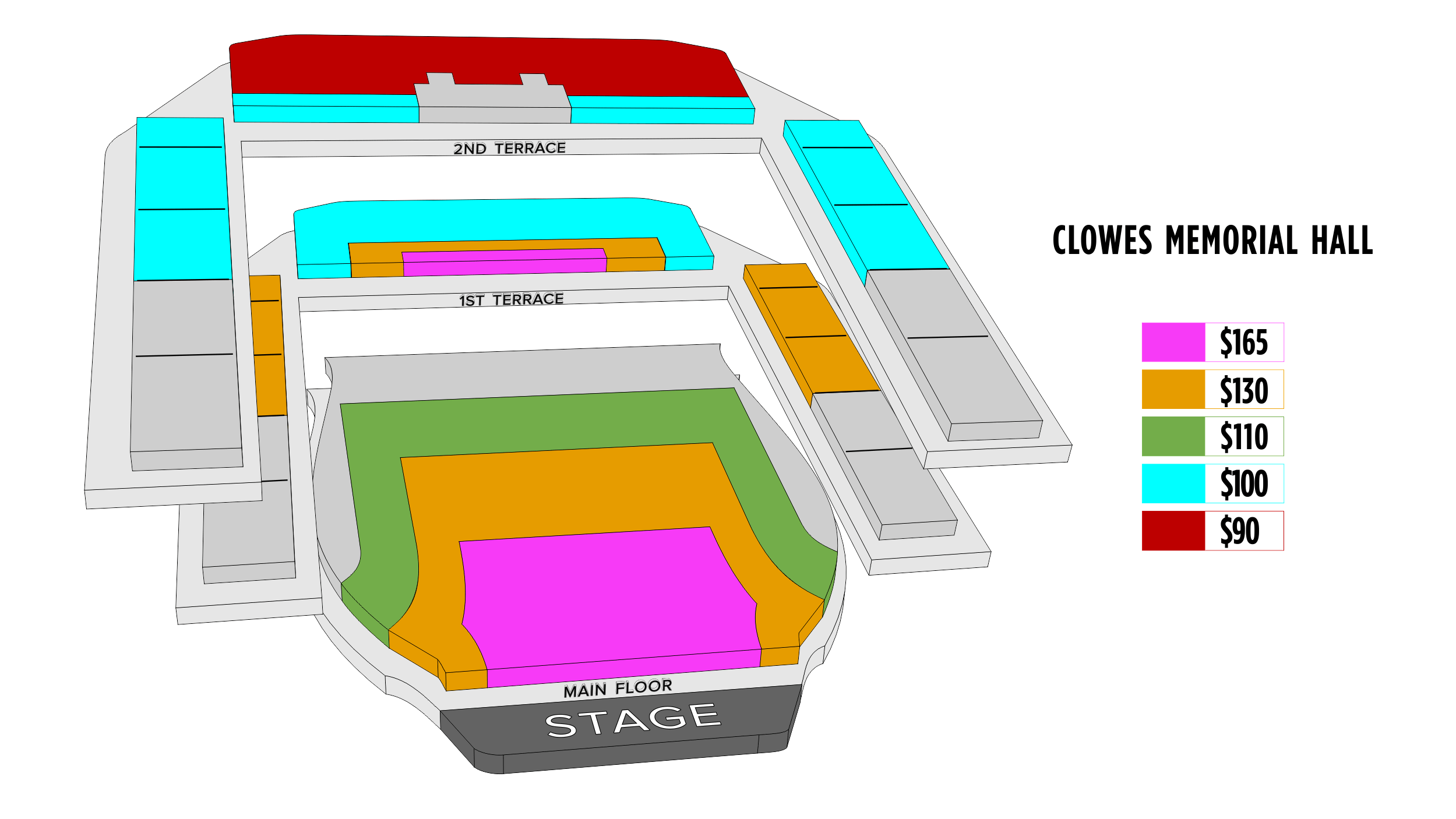 Indianapolis Clowes Memorial Hall, Butler Arts Center Seating Chart